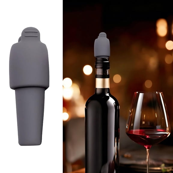 JGJJUGN Silicone Wine Stopper for Wine Bottles, Reusable Bottle Sealer for Beer, Champagne, and Wine, Double-Sealing Corks for Freshness, Durable Kitchen and Bar Accessories