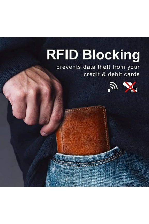 Slim Blocking Wallet with Large Capacity and Waterproof Design for Secure Everyday Carry
