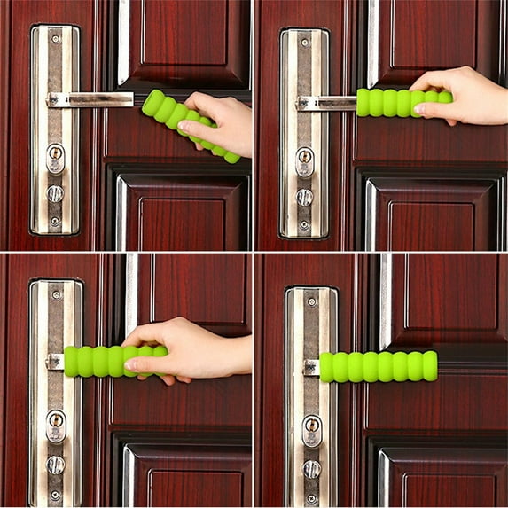 JGJJUGN Soft Foam Door Handle Cover Protector - Soft Foam Door Knob Protector - Safety Door Handle Cushion - Non-Slip Door Handle Wrap - Fits Most Door Handles - Comfortable Home Protection