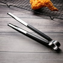 JGJJUGN Stainless Steel BBQ Food Clip 25.5CM Heavy Duty Grill Tongs - Non-Slip Outdoor Barbecue Clipper for Grilling and Cooking, Easy to Clean