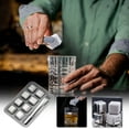 thumbnail image 1 of JGJJUGN Stainless Steel Whiskey Stones Set of 8 Reusable Chilling Cubes for Drinks, Ideal for Whiskey, Wine, Beer, Cocktails, and More, 1 of 4
