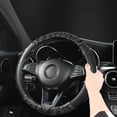 thumbnail image 1 of JGJJUGN Steering Wheel Cover for Car - Wood Grain Steering Wheel Handle Cover - Breathable Leather Steering Wheel Protector - Universal Fit 36-40cm, Wear-Proof, Easy to Clean - Four Seasons Usage, 1 of 6
