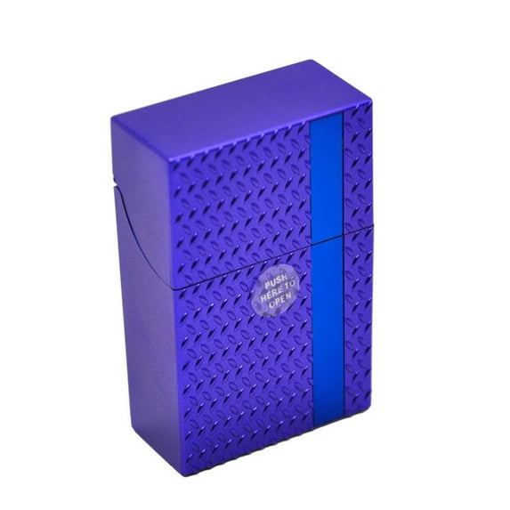 JGJJUGN Stylish Ultra-Thin Plastic Case with Vertical Stripes, Portable Cigarette Storage Box for Travel & Home Use