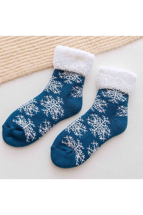 Thickened Fleece Christmas Socks, Warm Winter Socks, Casual Home Socks, Thermal Floor Socks, Comfort Socks for Christmas Gift Giving, Holiday Parties, Cozy Wear