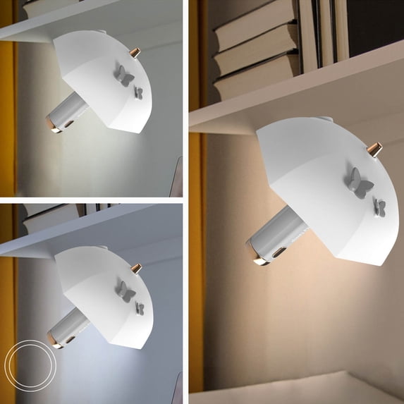 JGJJUGN Umbrella Cool USB Table Lamp - Dimmable LED Desk Light, Eye Protection Reading Lamp, Magnetic Rechargeable Night Light, Adjustable Color Temperature, Portable Small Lamp for Home and Office