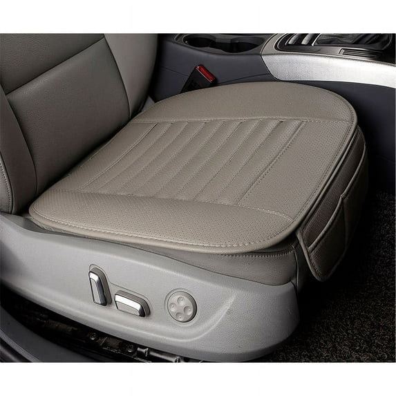 JGJJUGN Universal Buckwheat Hull Back Seat Cushion Car Seat Pad, Comfortable Memory Foam Cushion for Cars, Non-Slip Rubber Bottom, Storage Pouch, 52x50cm Vehicle Seat Comfort Tool