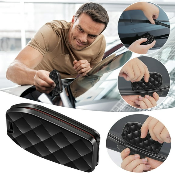 JGJJUGN Universal Car Wiper Blade Repair Tool - Wiper Refurbisher & Boneless Wiper Strip Restorer - 2-Sided Grinding for Enhanced Visibility & Longevity