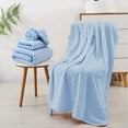thumbnail image 1 of JGJJUGN Velvet Candy Striped Bath Towel Set - Soft Absorbent Face Wash Towels - Thickened Plush Bathroom Towels - Travel and Home Use - 3 Piece Gift Package - Stylish Color Options, 1 of 6