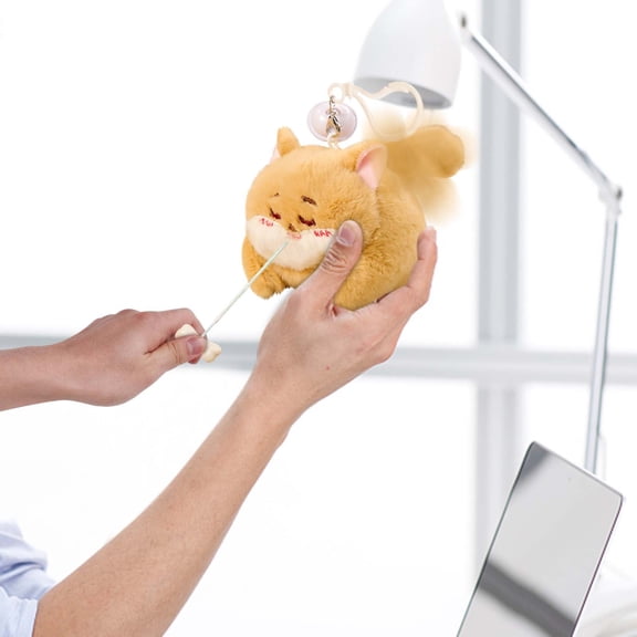 JGJJUGN Wagging Tail Keychain Doll - Cute Plush Toy with Panda & Dog Design - Fun Keyring Accessory - Durable Cotton Material - Tinkling Sound Feature - Perfect Gift for Pet Lovers