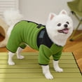 thumbnail image 1 of JGJJUGN Warm Fleece Pet Dog and Cat Clothing, Four-Legged Fleece Outfit, Cozy Winter Apparel, Leash-Friendly Design, Soft Polyester Material, Easy Care Fleece for Small Pets, Green, 1 of 6
