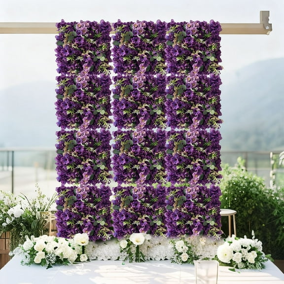 JGJJUGN Wedding Decoration Artificial Flower Wall Panel - Faux Floral Backdrop for Weddings, Proposals, Parties - Indoor/Outdoor Decorative Landscape - Waterproof, Easy Assembly, Various Colors