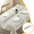 thumbnail image 1 of JGJJUGN White Hollow Lace Table Flag, Polyester Flower Tablecloth for Dining Table Decoration, 13.78x45.28 Inches, Home Decor, Easy Clean, Holiday & Daily Use, 1 of 6