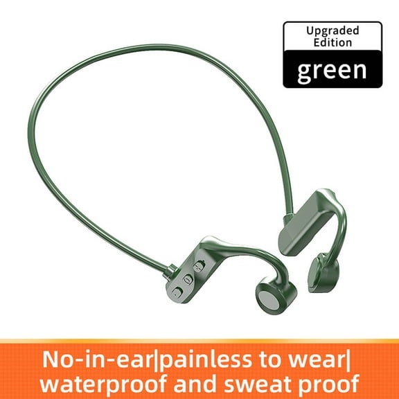 JGJJUGN Wireless Bluetooth Headset K69, Open Ear Conduction Earphones, Neck Hanging Headphones, IPX5 Waterproof Sport Earbuds, Long Standby Time, Noise Cancelling for Running & Fitness