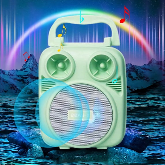 JGJJUGN Wireless Bluetooth Speaker Portable Subwoofer Outdoor Sound System with USB/TF Card/Radio, Compact Mobile Phone Compatible Audio Device, 5W Power, Built-in Battery, 10M Range