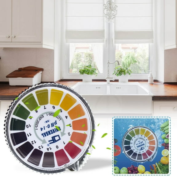 JGJJUGN pH Test Paper, Water Quality Testing Strips, Universal pH Indicator Rolls, pH Meter Replacement, for Aquariums, Hydroponics, Food, Saliva Testing and More