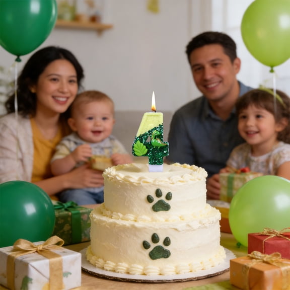 JGJJUGN Numeral Birthday Candles, Numbered Cake Candles, Decorative Wax Candles for Parties, Celebrations, and Anniversaries, Vibrant Multicolor Design, 4x7 cm Size, 1 Piece