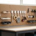 thumbnail image 1 of JGJJUGN No-Drill Pegboard Hooks, Movable Storage Hooks, Wall Organizer Hooks, Multi-Functional Pegboard Accessories, Plastic Hooks, Home Office Storage Solution, Black & White, 5-Pack, 1 of 6