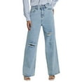 thumbnail image 1 of JGNGSHN Baggy High Waisted Denim jeans for Women Trendy Straight Leg Ripped Denim Pant Comfy Distressed Denim Pants, 1 of 6
