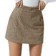 thumbnail image 1 of JGNGSHN Corduroy Mini Solid Color Skirts for Women Trendy High Waist Bodycon Pencil Skirt, 1 of 6