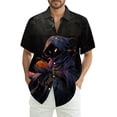 thumbnail image 1 of JGNGSHN Halloween Costumes for Men Short Sleeve Button Down Holiday Vocation Beach Shirts Cute Pumpkins Printed Tees Thanksgiving Shirt, 1 of 6