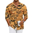 thumbnail image 1 of JGNGSHN Halloween Shirts for Men Long Sleeve Funny Spooky Season Bat Graphic Shirt Casual Loose Fit Tees Thanksgiving Fall Tops, 1 of 7