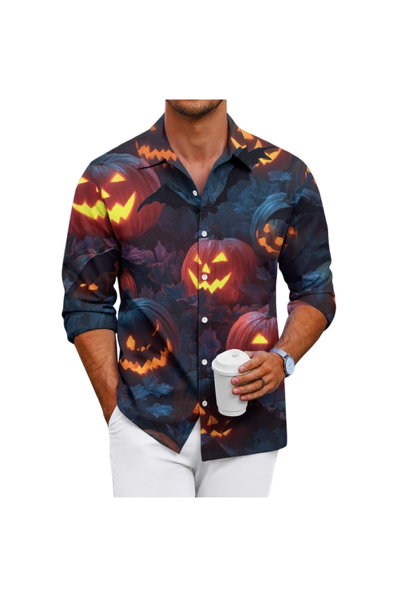 Men Halloween T Shirts Long Sleeve Funny Spooky Season Cute Ghost Graphic Shirt Fashion Casual Tees Thanksgiving Fall Tops