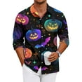 thumbnail image 1 of JGNGSHN Men Halloween T Shirts Long Sleeve Funny Spooky Season Pumpkins Graphic Shirt Casual Fashion Tees Blouses Party Clothes, 1 of 7