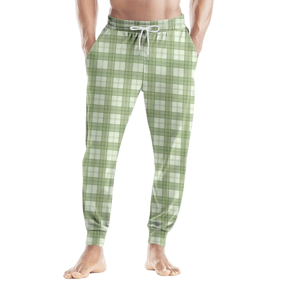 JGNGSHN Men's Buffalo Plaid Pajama Pants Soft Lightweight Pjs Bottoms Sleepwear Bottom Pants Jogger Pant with Pocket Drawstrin