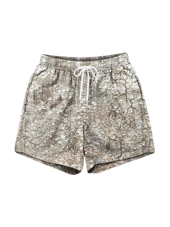 Men's Camo Shorts - Casual Camouflage Shorts with Drawstring Waist for Beach & Outdoor Activities, Stylish Summer Shorts