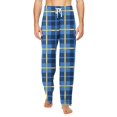 thumbnail image 1 of JGNGSHN Men's Casual Plaid Sleep Pants, Elastic Waist Lounge Pajama Bottoms with Pocket, Soft Wide Leg PJs for Sleeping, 1 of 8
