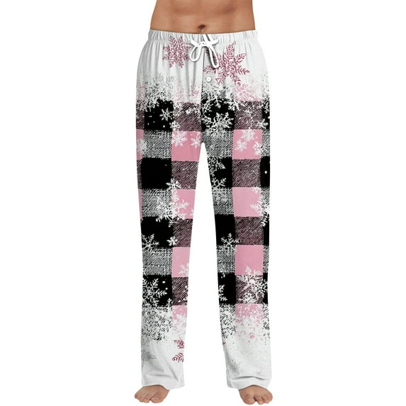 JGNGSHN Men's Christmas Pajamas Pants Lightweight Pjs Bottoms Sleepwear Bottom Pants with Pocket Drawstring