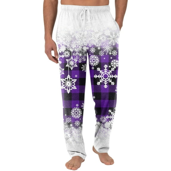 JGNGSHN Men's Christmas Pajamas Pants Soft Lightweight Pjs Bottoms Sleepwear Bottom Pants with Pocket Drawstring