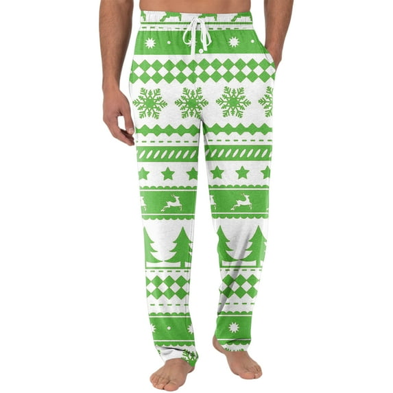 JGNGSHN Men's Christmas Pajamas Pants Soft Lightweight Pjs Bottoms Sleepwear Bottom Pants with Pocket Drawstring