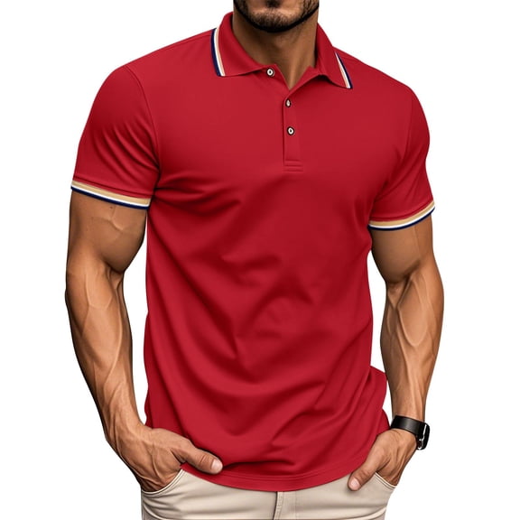 JGNGSHN Men's Dry Fit T Shirts Moisture Wicking Quick-Dry Button Short Sleeve Golf Shirt Casual Performance Polo Shirts for Men