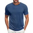 thumbnail image 1 of JGNGSHN Men's Slim Fit Short Sleeve T-Shirt, Solid Color Casual Round Neck Top, 1 of 8