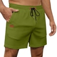 thumbnail image 1 of JGNGSHN Men's Summer Shorts Elastic Waffle Fabric Waist Drawstring 4-Inch Casual Shorts with Side Pockets, 1 of 4