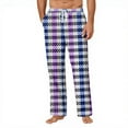 thumbnail image 1 of JGNGSHN Mens Pajama Pants Soft Plaid Print Lounge Pant Comfy Sleepwear Pants PJ Bottoms with Pockets and Button Fly, 1 of 5