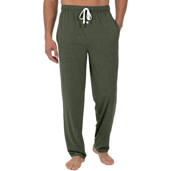 JGNGSHN Mens Pajamas Pants Drawstring Wide Leg Pjs Bottoms with Pocket Button Fly Solid Color Lounge Pants Soft Casual Fashion Trousers