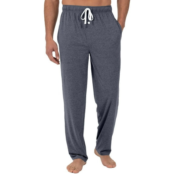 JGNGSHN Mens Solid Color Pajama Pants Wide Leg Lounge Pant Drawstring Elastic Waist with Pocket Button Fly Casual Fashion Sleepwear