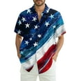 thumbnail image 1 of JGNGSHN Patriotic Hawaiian Shirt for Men 4th of July American Flag Print Button Down Casual Summer Beach Shirt Independence Day Fireworks Top, 1 of 7