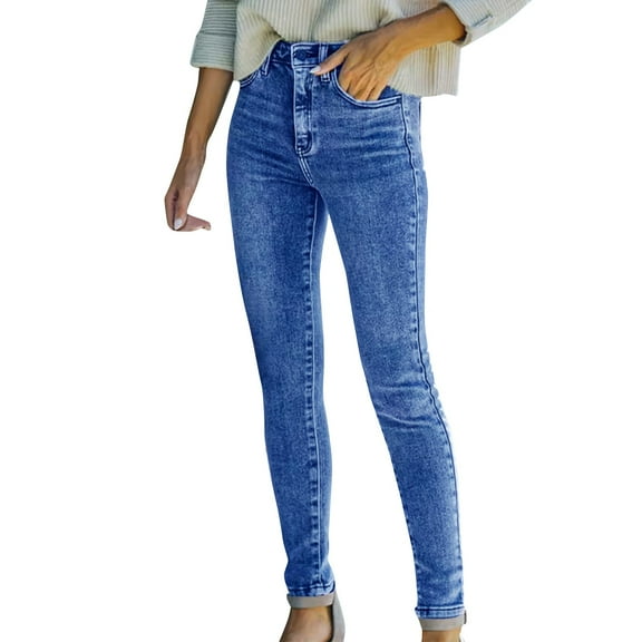 JGNGSHN Women's Repreve Butt Skinny Jeans Stretchy Slim Small Leg Butt Lift Jeans Denim Pants
