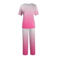 thumbnail image 1 of JGNGSHN Women's Scrub Set Soft V-Neck Pocket Top & Drawstring Straight Jogger Scrub Pants Fashion Gradient Nursing Scrubs Set Uniform, 1 of 5