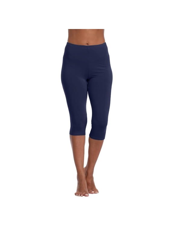 Women's Soft Capri Leggings Lightweight Cropped Leggings 3/4 Stretch Capris Yoga Pants