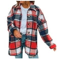 thumbnail image 1 of JGNGSHN Womens Flannel Shirt Plaid Shacket Jacket Button Down Long Sleeve Cardigan Fall Outfits 2025, 1 of 9