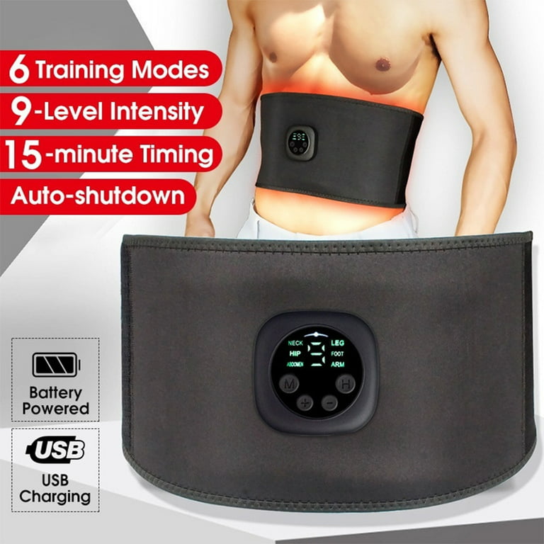 JGOO EMS electric muscle stimulator, smart electric abdominal muscle  stimulator for fitness, weight loss and fat burning