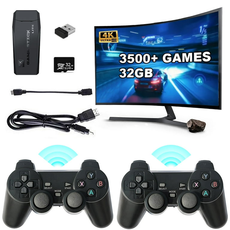 JGOO Portable 4K TV Video Retro Game Console 2.4G Wireless