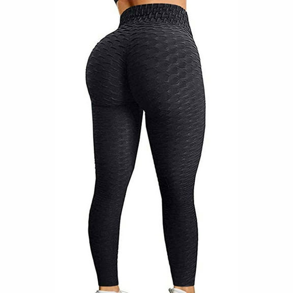 JGS1996 High Waist Butt Lifting Leggings for Women Tummy Control Workout Ruched Butt Lifting Stretchy Yoga Pants Textured Booty Tights