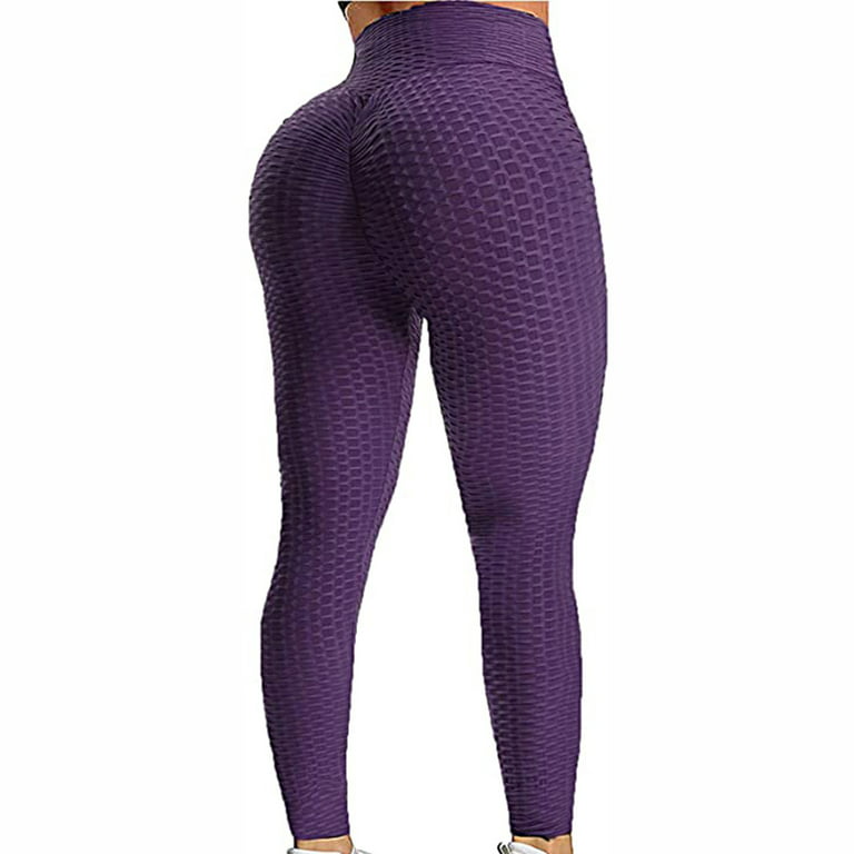 JGS1996 High Waist Butt Lifting Leggings for Women Tummy Control Workout  Ruched Butt Lifting Stretchy Yoga Pants Textured Booty Tights