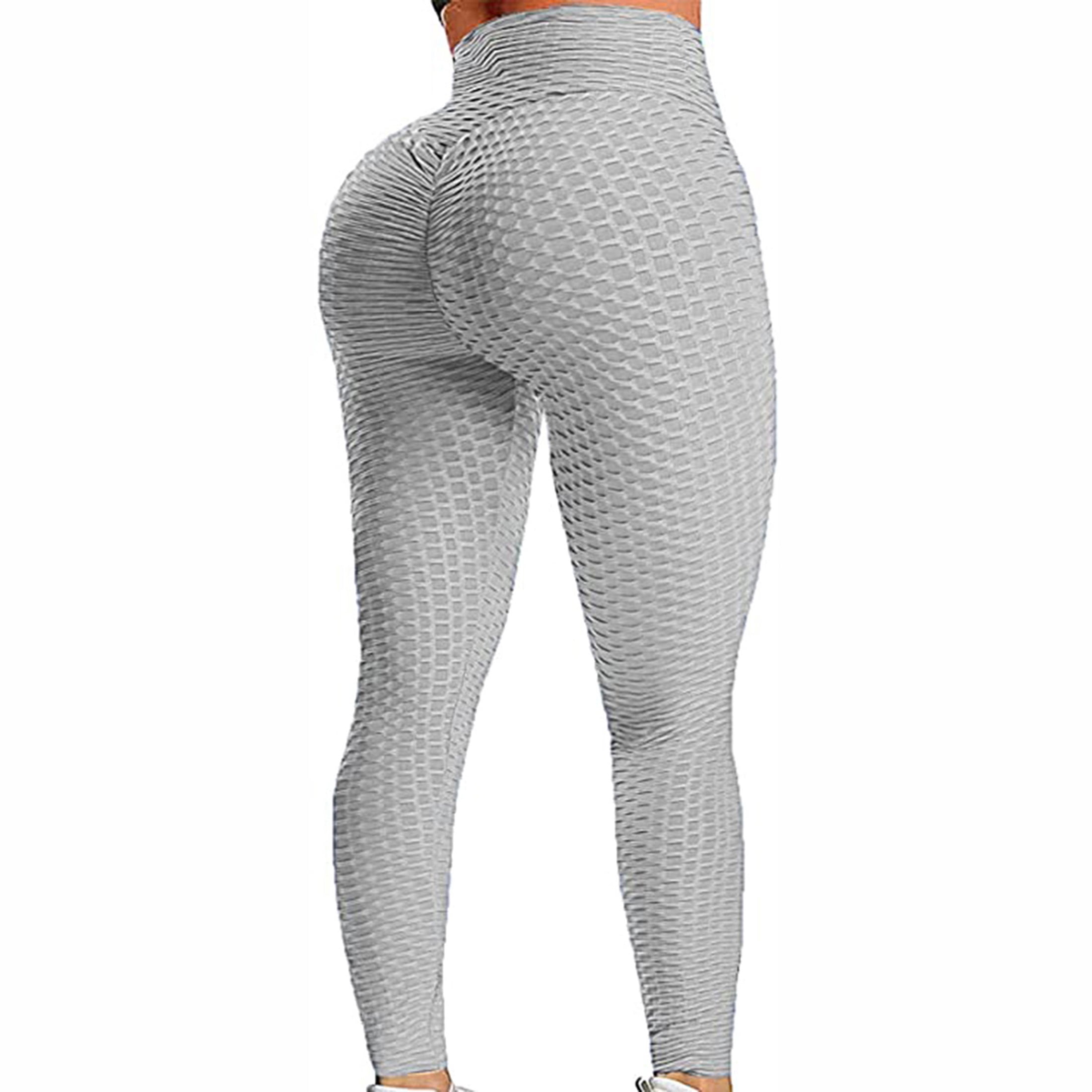 JGS1996 High Waist Butt Lifting Leggings for Women Tummy Control Workout  Ruched Butt Lifting Stretchy Yoga Pants Textured Booty Tights 