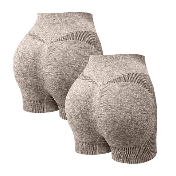 JGTDBPO 2Pc Biker Shorts for Women High Waisted Fitness Athletic Workout Gym Shorts Booty Yoga Shorts Tight Pant Volleyball Shorts for Running Tennis